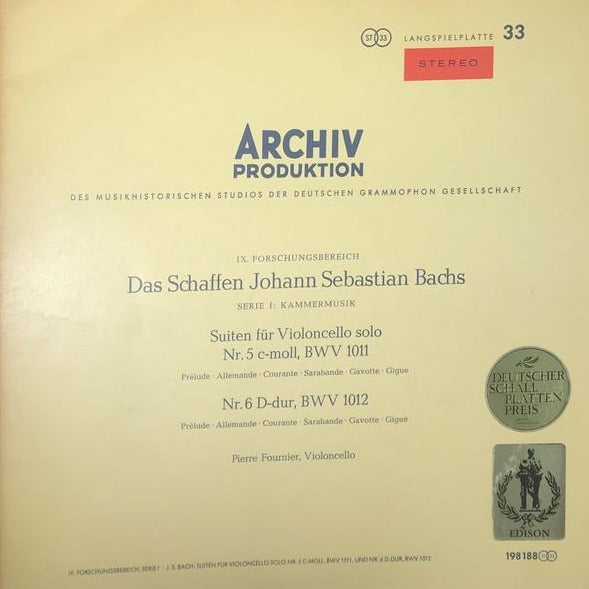 Sechs Suiten Für Violoncello Solo (BWV 1007-1012)